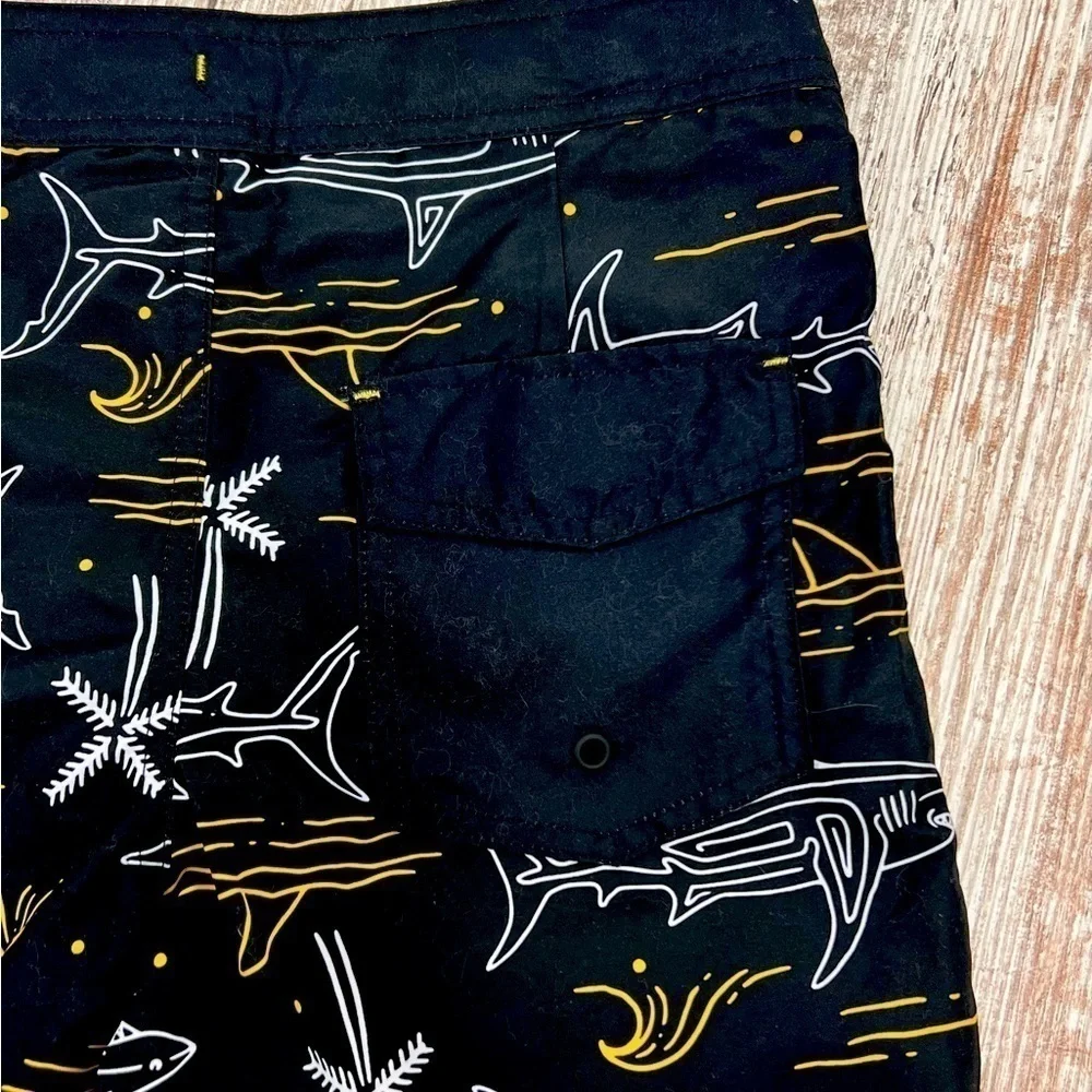 Boys - Art Class - Shark Print Swim Trunks
